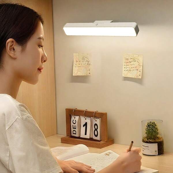 30cm/11.9" USB Rechargeable Magnetic LED Light - Modern Linear Lighting, Touch Control Design, Suitable For Study, Bedroom, Cabinet, Kitchen, Bathroom, Wardrobe - LED Lighting, Minimalist Style, Perfect For Illuminating Mirrors And Shelves