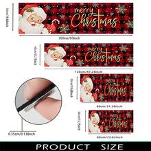 Felpudo con tema navideño, de poliéster, alfombra decorativa para el piso adecuada para la entrada del hogar, sala de estar, dormitorio y cocina