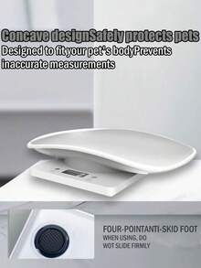 [Bestseller]1PC 10kg Easy-To-Clean ABS Material Small Pet Scale, Precise To 1g, LED Screen Digital Display Electronic Scale, Separate Design, Small In Size, Convenient For Storage, Supports Multiple Units Of G, Ml, Oz, Lb:Oz For Quick Switching, One-Click Weight Removal, Suitable For Weighing Various Items And Small Animals (Battery Not Included) - White - View 9