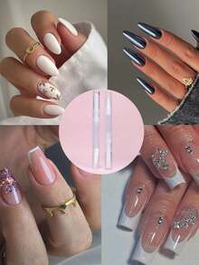 Bút xoắn rỗng 3ML có đầu cọ & bút xoắn trong suốt, bút sơn móng tay rỗng có đầu cọ, hộp đựng son bóng mỹ phẩm, ống bôi dung dịch dưỡng mi, được trang bị 4 đầu cọ khác nhau để lựa chọn, đáp ứng nhiều nhu cầu khác nhau của bạn. - Nhiều màu - Xem 4