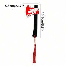 1pc Horror Bookmarks - Acrylic Material With Gory Creative Design, Dark-Style Reading Accessories, Ideal For Halloween Surprises, Book Lovers' Gifts, Party Favors, Horror Enthusiasts' Collections & Daily Reading Atmosphere Enhancement (Random Style)