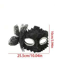 1 件女士性感蕾丝面具，性感装饰面具，适合成人派对、化妆舞会、万圣节，适合化妆派对、化妆舞会、表演使用情人节情人节 - 彩色 - 查看 9