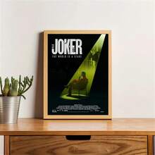 1 PC JOKER Decorative Poster, Framed Wall Art, Modern Decor For Bedroom, Office, Living Room, Cafe, Bar, Dorm, Popular Halloween And Christmas Gift, Holiday Decor, Frameless Decor