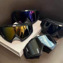 1 件，冬季滑雪装备，成人滑雪护目镜，KTM 摩托车护目镜，骑行护目镜，雪地摩托护目镜，登山护目镜，冬季滑雪护目镜，海绵舒适护目镜