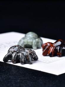 Exquisite Natural Crystal Carving Spider Unique Design, Healing Crystal, Stones Containing Energy, Energy Healing Meditation Stone, Perfect For Home Decor & Gift Giving, For Pocket Decoration, For Holiday Gift, From The Brand CUPIDCRYSTAL - Spider - View 3