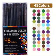 100pcs A Set Muticolor Fine Line Marker, Waterproof Sets, Black Outline Painting, Comic Oil Painting, Watercolor Painting Special, Art Supplies, Art Sets, School Supplies, Birthday Present ,Christmas Gifts - Multicolor - View 11