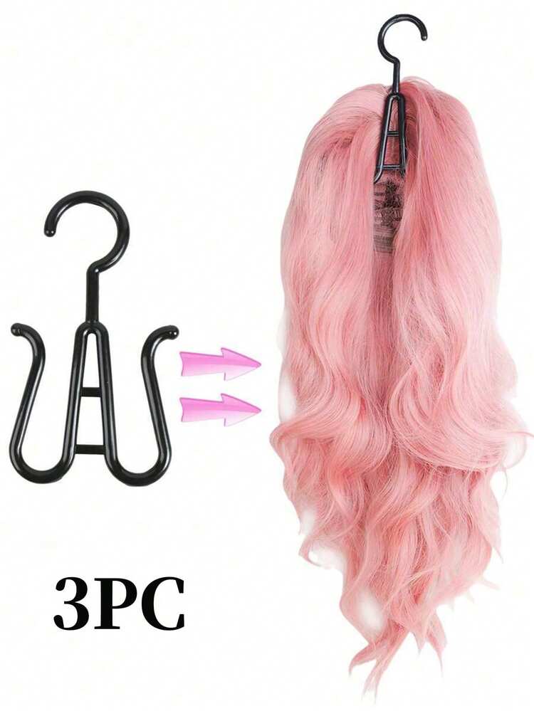 多用途假发衣架和储物钩 - 节省空间的假发、毛巾、围巾、耳机和帽子收纳架，耐用轻巧的设计，方便整理 - 黑色 - 查看 9