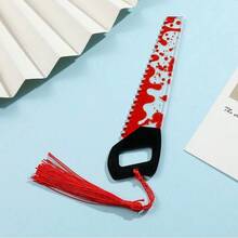 1pc Horror Bookmarks - Acrylic Material With Gory Creative Design, Dark-Style Reading Accessories, Ideal For Halloween Surprises, Book Lovers' Gifts, Party Favors, Horror Enthusiasts' Collections & Daily Reading Atmosphere Enhancement (Random Style)