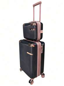 New Model Travel Suitcase!! With Anti-Theft Zipper! - Black and White - View 15