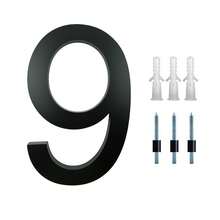 8 Inch Modern Acrylic Steel Floating House Number, Metal Modern Address Plaque, For House Address Number Ground Marker, Garden Gate Mailbox Decor Number, With Nail Kit, Coated Black, 911 Visible Signage - Easy To Install Mailbox And Door Address Label - Multicolor - View 21