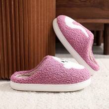 Cozy Plush Halloween Pumpkin Slippers, Non-Slip Fluffy Design - Combination G - View 4