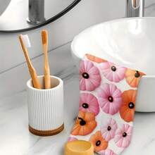 Set de prosoape de bucătărie cu imprimeu floral și dovleac de toamnă pentru Ziua Recunoștinței, 2 buc/100 buc, potrivit pentru restaurant, bucătărie, decorare interioară baie, decorare petrecere, cadou de sărbători, poate fi oferit ca și cadou de Ziua Recunoștinței