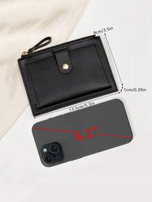 FOREVER MIYIN 时尚纯色双折轻便便携式多卡夹，简约拉链零钱包适合白领女性通勤度假，周年纪念/生日/老师/女朋友的理想配饰礼物，赠送休闲卡夹钱包名片夹信用卡夹女士女士钱包迷你钱包钱包钱包卡钱包 - 彩色 - 查看 5