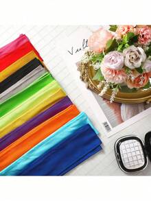 1 件头带头箍男女空手道头带成人可调节弹性头巾吸汗带运动发带运动网球篮球跑步锻炼头巾头带秋冬发带女士度假装束发饰女士优雅围巾 - 彩色 - 查看 7