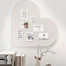 53x53厘米心形装饰板，多用途照片展示板，办公家居毛毡留言板，免打孔展示板背景，多用途留言板，适用于家居、书房、办公室、情人节装饰、圣诞节和新年装饰、照片展示、留言板 - 多色-心形 - 查看 9