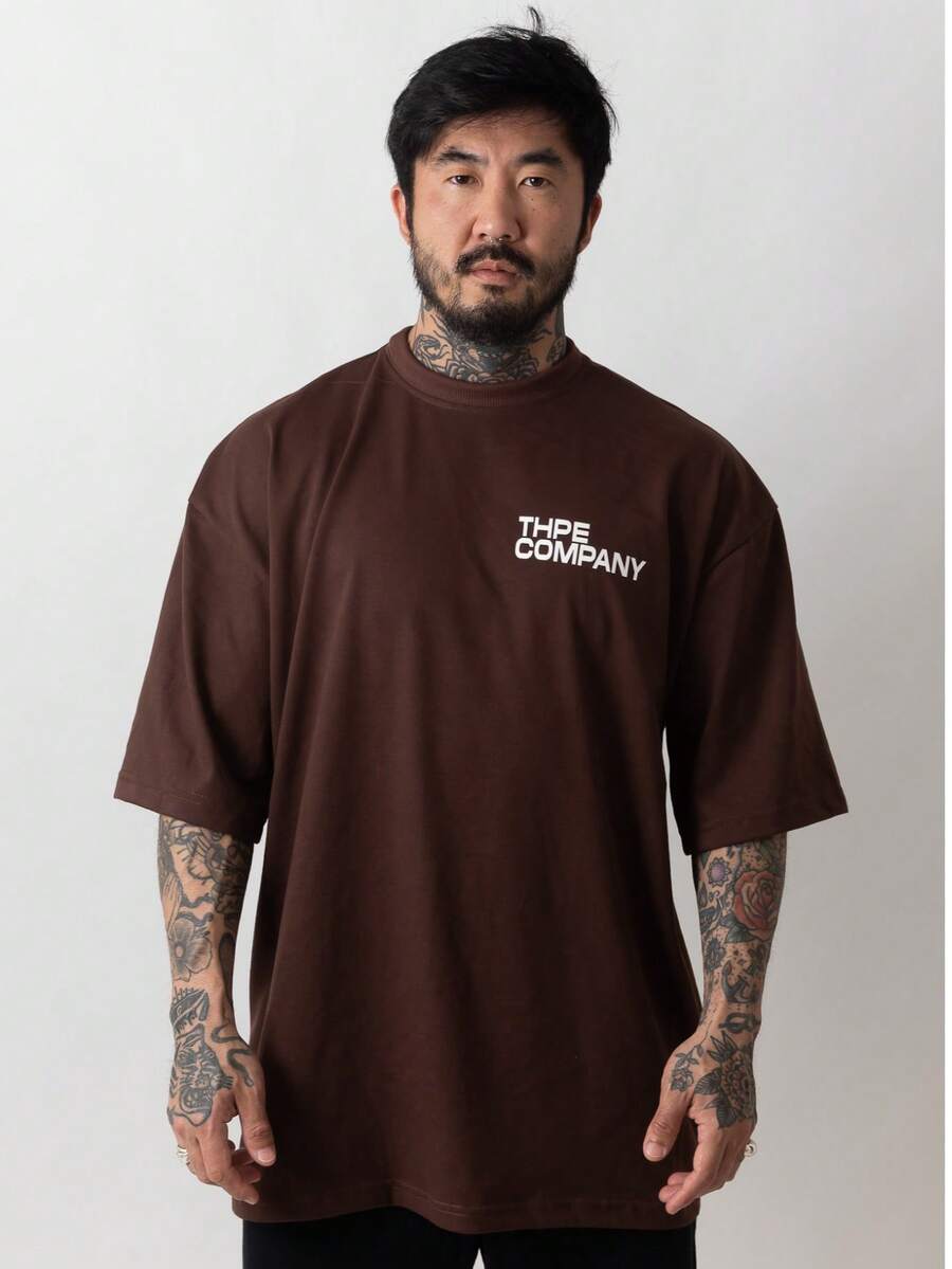 Oversized Company T-Shirt - 鏽棕色 - 查看 1