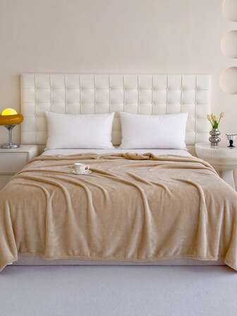 1 pieza Manta sólida ultra suave y cálida - Lavable a máquina de poliéster, hipoalergénica, confort acogedor para todo el año para sofá, cama o regalo - Colores mezclados, manta de tiro para sofá, decoración del hogar neutra, material hipoalergénico, decoración de otoño, decoración de invierno, decoración de habitación, de vuelta a la escuela