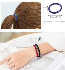 Diademas Anchas para Mujer,6 Turbante Extra para Mujer y 6 Ligas para Peinar el Cabello Altamente Elásticas,Bohemias,Grandes Bandas de Entrenamiento Deportivo para Yoga, Correr, Deportes - Negro + Blanco + Amarillo + Azul Marino + Gris Floral Claro + Caqui - Ver 6