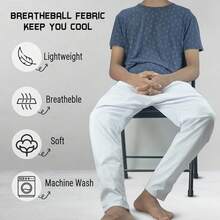 EPSCY Pajama Pants For Men - Relax In Style Lounge Pant – Breathable Sleep Pant With Drawstring And Pocketshalloween - trắng - Xem 2