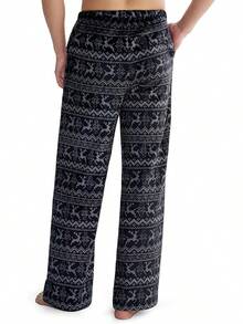 Mens Pajama Pants Soft Flannel Fleece Pajama Bottoms Sleep & Lounge Pants With Pockets And Drawstringhalloween - Fair Island Grey - View 4