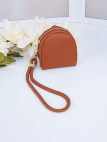 1pc Mini Backpack Keychain With Wrist Keychain Cute Cosmetic Bag For Women PU Leather Makeup Bag Key Pocket Lipstick Bag Coin Bag Data Cable Organizer Zipper Pouch Wallet Mini Wallet Purse Wallet Wristlet Wallet Card Wallet