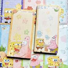 SpongeBob SquarePants 1pc SpongeBob & Patrick Long Memo Pad, Non-Sticky Cartoon Cute Student Notebook, Back To School, Perfect Party And Holiday Gift (Random Style) - Multicolor - View 8
