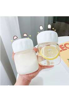 2个迷你便携式玻璃奶瓶，【迷你便携式】外卖玻璃咖啡杯水瓶带盖，牛奶杯，耐热茶杯，家用厨房日用密封旅行杯，可用洗碗机清洗，适用于牛奶、咖啡、花茶等。 - 彩色 - 查看 10