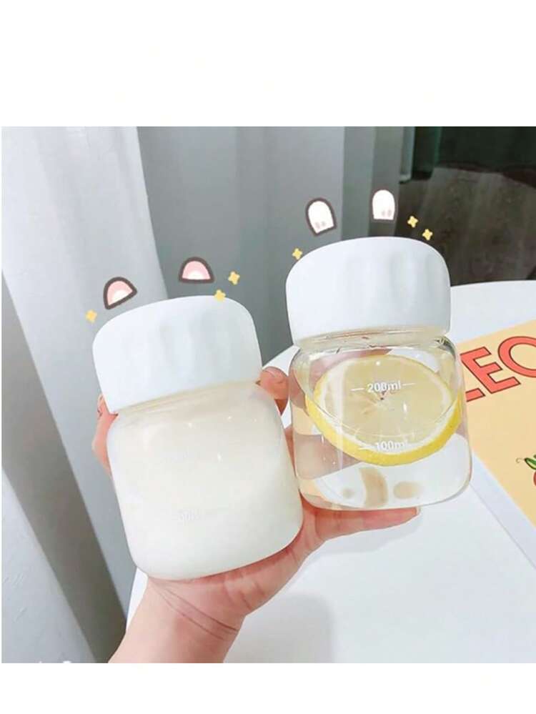 2个迷你便携式玻璃奶瓶，【迷你便携式】外卖玻璃咖啡杯水瓶带盖，牛奶杯，耐热茶杯，家用厨房日用密封旅行杯，可用洗碗机清洗，适用于牛奶、咖啡、花茶等。 - 彩色 - 查看 10