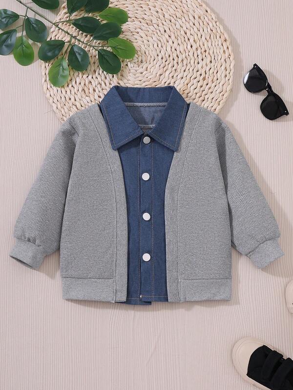 Nouvelle veste décontractée ample en cardigan pour tout-petits et enfants en automne