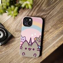 (5)A Cute Pusheens Phone Case That Features Ice Cream, Compatible With For Iphone Models 16E, 16, 15, 14, 13, 12, 11 Pro Max, X, XR, XS Max, 8, And 7 Plus, Made Of Transparent TPU Soft Shell Smartphone - Mixed Color 1 - View 6