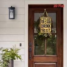 Placa de metal vintage de 30x20 cm com frase engraçada, impressão de alta definição, ideal para decoração de bares, cozinhas, salas de estar e escritórios. Arte de parede em ferro estilo rústico, presente perfeito. Furos aleatórios.