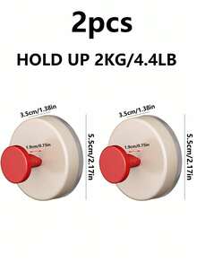 1 cái/2 cái/4 cái Móc cửa hút, keo dính chịu lực mạnh, không cần khoan lỗ, đặt chìa khóa ở lối vào, đặt đồ tạo tác, đặt mũ và dán đồ vật - Nhiều màu - Xem 22