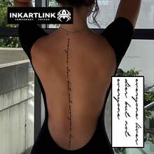 INKARTLINK 革命性纹身技术，半永久纹身，文字纹身，文艺纹身，写实纹身，动人纹身，临时纹身，防水纹身，逼真纹身外观，小众设计，果汁纹身，植物纹身 - 黑色 - 查看 8