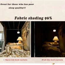 Dorm Home Solid Thicken Bunk Blackout Bed Curtains Cloth Bed Canopy Students Single Sleeper - Black - View 5