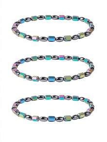 1 Stück/2 Stücke/3 Stücke Magnettherapie Fußkettchen, Armband (Unisex): Stärkt das Immunsystem, lindert Schmerzen bei Arthrose und Karpaltunnelsyndrom, Magnettherapie Abnehm-Fußkettchen, fördert die Durchblutung