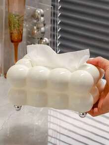 1 Stück stilvoller und niedlicher kugelförmiger Kunststoff Taschentuchbox, geeignet für das Wohnzimmer als hochwertige und luxuriöse Teetischschmuckserviette für den Heimgebrauch, Heimartikel, Tisch, Heimdekoration, Heimorganisation und -lagerung, Raumdekoration, Schlafzimmerdekoration, Küchenausstattung, Küchenhelfer, Küchenorganizer