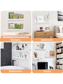 1/2pcs Acrylic Storage Rack, Transparent Storage Rack, Floating Wall Mounted Shelf, Display Cabinet, Book Storage Rack, Multi-Purpose Storage Display Rack For Bedroom Bathroom Living Room