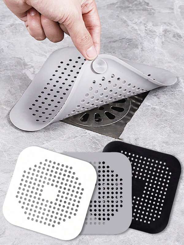 1/3 piezas Filtro de cabello de silicona y tapón de drenaje para bañera y ducha, evita obstrucciones y olores, apto para cocina y baño, accesorios