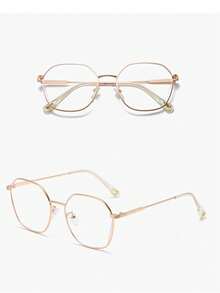 Vintage Rosegold große Rahmen Modebrillen, geeignet für den täglichen Gebrauch