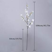 42.91 英寸深粉色樱花树枝，带 4 个树枝，适合 DIY、花瓶填充、婚礼中心装饰、室内/室外家庭派对婴儿淋浴花园装饰 - 彩色 - 查看 10