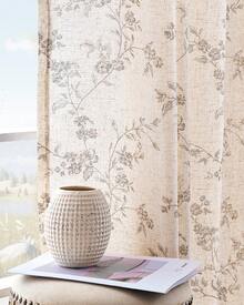 2 Pcs Beautiful Floral Design Sheer Curtains, Softness Cozy Privacy Curtains, Great Quality Elegant Vintage Gorgeous Curtains, Pretty Colors And Well Made Lightweight Curtains - 茶色 - 查看 3