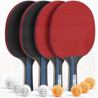 Ping Pong Paddle Set Of 4 Premium Table Tennis Set/ 2 Premium Table Tennis Set