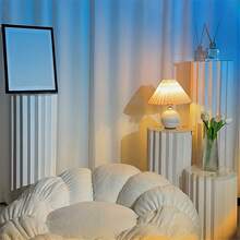 Folding Paper Tube Pedestal For Wedding Ceremony, Party, Cake Table Support Column - Includes Plastic Top Plate (Mirror Acrylic, Remove Protective Film To Use), Suitable For Wedding, Birthday, Party, Auto Show, Cake Shop Decoration