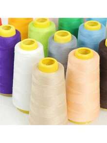 40 种颜色可选，3000 码/卷涤纶缝纫线，锥形设计（红色/橙色/黄色/绿色/青色/蓝色/紫色/黑色/白色），缝纫配件 - 彩色 - 查看 8