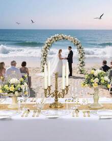 Zerulis 175 Pcs Plastic Plates, Clear And Gold Plates, Elegant Dinnerware Set For 25 Guests Include 25 Dinner Plates 10 Inch , 25 Dessert Plates 7 Inch, 75 Plastic Silverware, 25 Cups, 25 Napkins, Elegant Tableware Set For Wedding ,Party, Thanksgiving - 透明金 - 查看 5