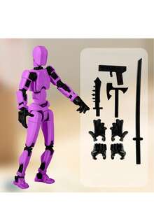1 pieza Muñeca con 13 articulaciones móviles, Modelo de muñeca robot, Muñeca de bloques de construcción, Muñeca impresa en 3D, Regalo ideal - Multicolor - Ver 11