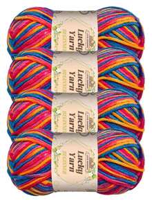 4 件套渐变色亚克力纱线套装，分段染色，适用于编织包袋、围巾、披肩、服装和其他工艺品、DIY 钱包制作 - 彩色 - 查看 20