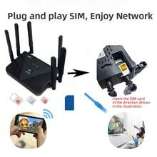 1PC WiFi Repeater With 6-Antenna Signal Booster, Multi-Band Support(B1/ B3/ B5/ B7/ B8/ B20/ B38/ B39/ B40/ B41), USB-Powered, SIM/Broadband Dual-Mode Foromplete Home Network Coverage