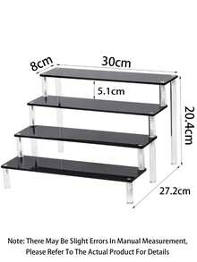 1 件亚克力梯形展示架，3 层梯形展示架，家居收纳展示架珠宝化妆品展示架，多层收纳透明展示架蛋糕架香水架