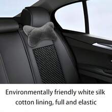 2PCS Car Headrest Pillow Soft Comfortable Vehicle Neck Pillow Cushion Automotive Interior Head Rest Pad Accessories For Driving Fatigue Relief Universal For SUV Sedan Truck GreyLW - Xám - Xem 3